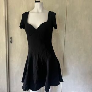 100% silk Rebecca minkoff Black mini swing Dress